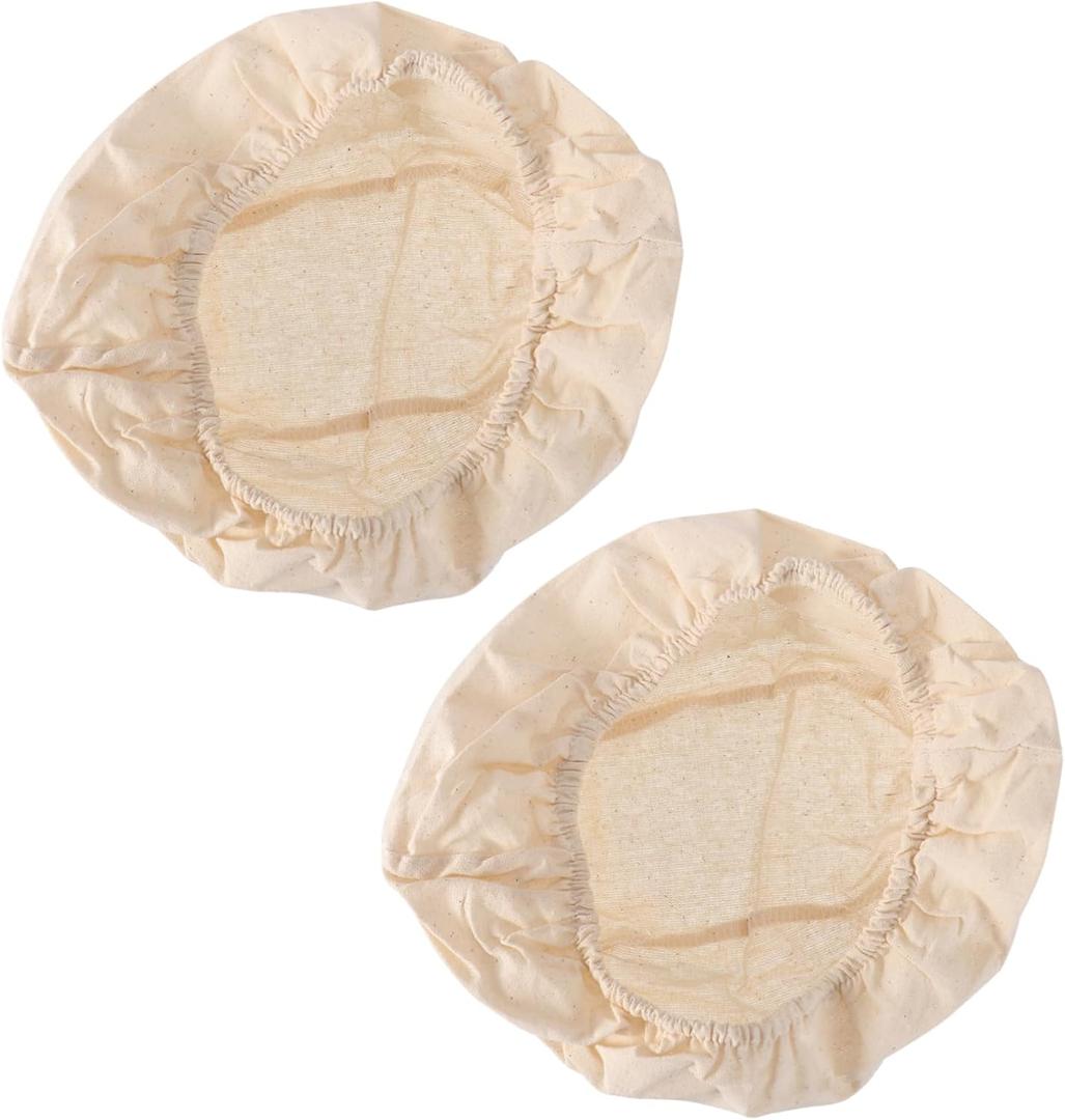 2 Pcs Oval Bread Basket Cloth Covers Dough Baking Liners for Kitchen Easy to Clean Baking Supplies for Homemade Bread and Pastry Making 16"