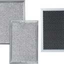 Microwave Filter Replacement - 3 Pcs Charcoal and Grease Filter Kit Compatible with GE Models JVM6175YK5FS, JVM6175SK5SS, JVM6175DK5BB, JVM6175DK5WW| Effective Odor Elimination