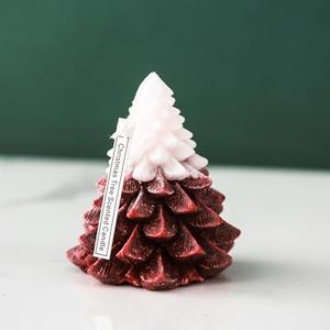 Rarreily Christmas Tree Candle, Christmas Candles, Christmas Decor Candle, Taper Candles (Red & White)