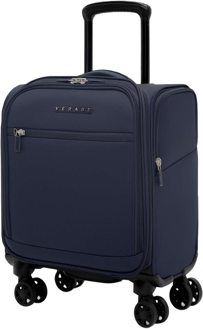 Verage Under Seat Luggage with Wheels, Softside Small Suitcase Spinner Carry On Luggage Bags for Airlines Airplanes Short Trip Men Women (Navy, 14-Inch Underseat) Verage Under Seat Luggage with Wheels, Softside Small Suitcase Spinner Carry On Luggage Bags for Airlines Airplanes Short Trip Men Women (Navy, 14-Inch Underseat)