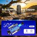 Solar Bug Zapper Outdoor – 5000mAh Battery, Energy-Saving Mosquito Killer, USB-C Rechargeable & 4-Sided Solar Panels, Waterproof Portable Fly Zapper with LED Light for Patio, Garden, Camping, Backyard