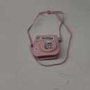 Camera Case for Fujifilm Instax Mini 12 Instant Film Camera, Retro PU Leather Protective Camera Crossbody Bag for Fuji Mini 12 with 64 Photo Album, Adjustable Shoulder Strap, Blossom Pink
