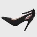 Fashare Womens High Heels Bow Tie Back Sexy Stiletto Ankle Strap Wedding Dress Pumps Shoes, 11