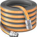 Giraffe Tools Garden Hose 75FT, 5/8" Lightweight Lay Flat Water Hose, Custom Length, Flexible, Leakproof Hybrid Hose Pipe with Male to Female Fitting