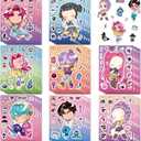 Demon Movie Hunters Stickers 24 Sheets Sticker Cute Cartoon Charaters Make Your Own Sticker,Kawaii Make a Face Stickers Party Favors Activities Holiday Gifts