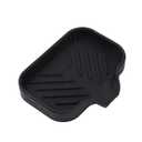 Premium Silicone Soap Dish with Drain Spout - Multifunctional Sink Organizer for Kitchen and Bathroom, Holder for Dish Soap Dispenser, Scrubbers,Sponges - Silicone Sponge Holder (Black)
