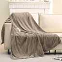 Bearhug 60"x50" Heated Blanket Throw, Electric Heating Blanket with 6 Heat Settings & 4H Auto Shut-Off, Velvet Flannel Throw for Couch, Machine Washable, ETL Certified