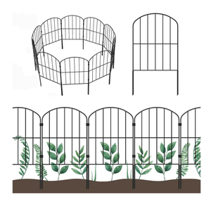 OUSHENG Decorative Garden Fence Fencing 10 Panels, Rustproof Metal Wire Border Animal Barrier for Dog, Flower Edging for Yard Landscape Patio Outdoor Decor, Arched
