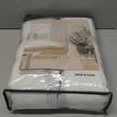 Natural Linen Pinch Pleated Curtains Blackout 100% Black Out Curtains 80 Inches Long 2 Panels Pinch Pleat Two Layer Drapes with Liner Back Tab Thermal Insulated Blackout Drapes for Bedroom Cream