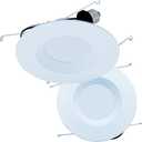 High Performance LED Light, A7/5 CCT Dimmable, Baffle Design, 5/6" Downlight, 14 Watt, 1200 Lumens, 5 Color Temperature Adjusment, Easy to Install, ES Qualified, UL Listed (1) White