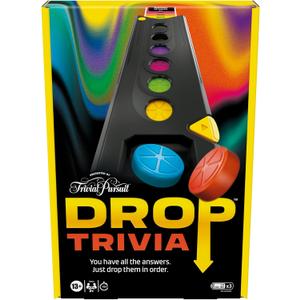 Hasbro Gaming Drop Trivia Game | Electronic Party Game with Voice and Sounds | Ages 13+ | 2 or More Players | 15 Mins. | from Trivial Pursuit | Party Board Games