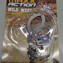 Deluxe Toy Cuffs with Key, Handcuffs Role Play Toys, Cowboy Sheriff Police Costume for Kids, Two Keys with Safety Release
