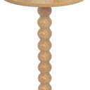 Fultyle Small Side Table, Drink Table for Small Spaces, Modern Martini Table with Solid Wood Leg, Round End Tables Living Room for Bedroom and Office (Rustic Walnut)