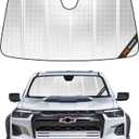 Pigenius Windshield Sun Shade for Chevrolet Colorado 2023-2026; GMC Canyon 2023-2026. Reflective Aluminum Film Front Window Sunshade - BLAZBLOCK