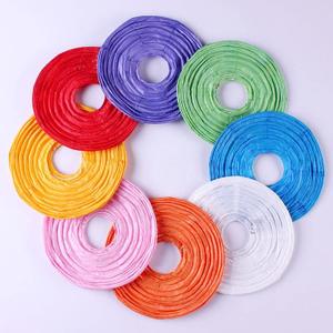 Super Z Outlet 8" Colorful Assorted Hanging Paper Lanterns Metal Frame for Home Lamps, Party, Event Decoration (3 Pack)