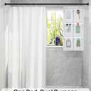 ALLZONE Heavy Duty Tension Shower Curtain Rod 42-83 Inches for Bathroom, Window, Non-Slip, Adjustable with Strong Spring Pole for Closet, Doorway, No Rust, No Drilling, Black