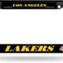 Rico Industries NBA Basketball Standard Black Chrome Frame with Decal Inserts 12" x 6" Car/Truck Auto Accessory