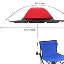 Chair Umbrella with Clamp,46 inches UPF 50+ Clip on Parasol for Patio, Beach Chairs, Strollers, Wheelchairs, Golf Carts