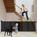 150 Inch Extra Wide Retractable Baby Gate,Mesh Baby Gate or Mesh Dog Gate,34" Tall,Child Safety Gate for Doorways, Stairs, Hallways, Indoor or Outdoor