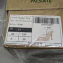 Elisabet Tang Womens Crystal Stilettos Heeled Sandals, 4 Inch Square Open Toe Strappy Sexy High Heels Ankle Strap Buckle Heels for Party Wedding Dress Daily Wear Shoes (Beige)