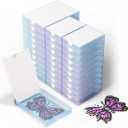 CATEARED Diamond Art Storage 2-in-1 Stackable Diamond Art Trays With Lids, Craft and Bead Storage Organizer & Line-Up, Box Package (random color, 30 piece Tray Kit)