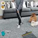 B-Land Carpet Rake for Pet Hair Removal, Reusable Pet Hair Remover with 60 Adjustable Long Handle, Carpet Scraper Dog Cat Hair Remover Tool for Rugs, Mats, Couch, Furniture, (Gray)