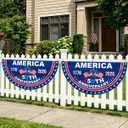 USA 250th Anniversary Flag Bunting, 2 Pcs 2 x 4 FT 1776-2026 250 Years American Patriotic Banner, 4th of July Party Decorations, Indoor Outdoor Hanging Decor, American Independence Decor