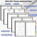 Monthly Planner 2026-2027(7.6'' x 10''), 18 Months Agenda Calendar Planner with Tabs & Pocket, Holidays, Note Pages, Time Management and Hit Your Goals, January 2026 - June 2027, 120GSM Thick Paper