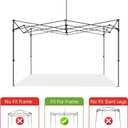 ABCCANOPY Replacement Canopy Top for Pop Up Canopy Tent (10x20, Black)