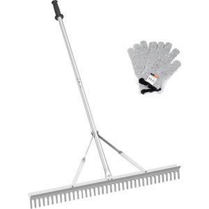 Landscape Rake, 36" Head Aluminum Lake Weed Rake for Lawns Lake Garden Pond