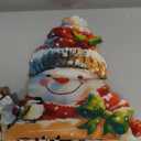 Lighted Christmas Garden Flag 22x13, 8 Modes Double Sided Solar Christmas Decorations Outdoor LED Navidad Flag, Yard Decorations for Xmas Patio Lawn Porch (Snowman Multicolor)