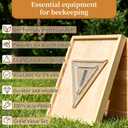 2 Pcs Bee Excape Board 8 Frame Beehive Inner Cover Honeybee Triangle Escape Screen for Langstroth Hive, Bee Hive Escapes Beekeeping Tools for Beekeeping Supplies