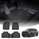 FLOOR MATS FOR 2025 2026 NISSAN KICKS,TPE ALL WEATHER PROTECTION SLUSH 1ST & 2ND ROW FLOOR LINERS BLACK