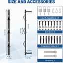 Weed Eater Rack for Enclosed Trailer with Locks, 3 Place Weed eater Rack for Open/Enclosed Trailers Spring Hasp Trimmer Rack 360 Pad Enclosed Trailer Accessories Lawn Care Equipment Cargo Rack