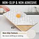 Drawer & Shelf Liners -Non-Adhesive Kitchen Cabinet Liner, Waterproof, Non-Slip, Easy to Cut, Reusable Contact Paper for Dresser Closets Pantry (12"W x 240"L, White Geometric)