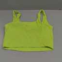 CRZ YOGA Butterluxe Square Neck Crop Tank Tops for Women - Workout Longline Sports Bras Padded Yoga Camisole (Medium, Ash Grey)