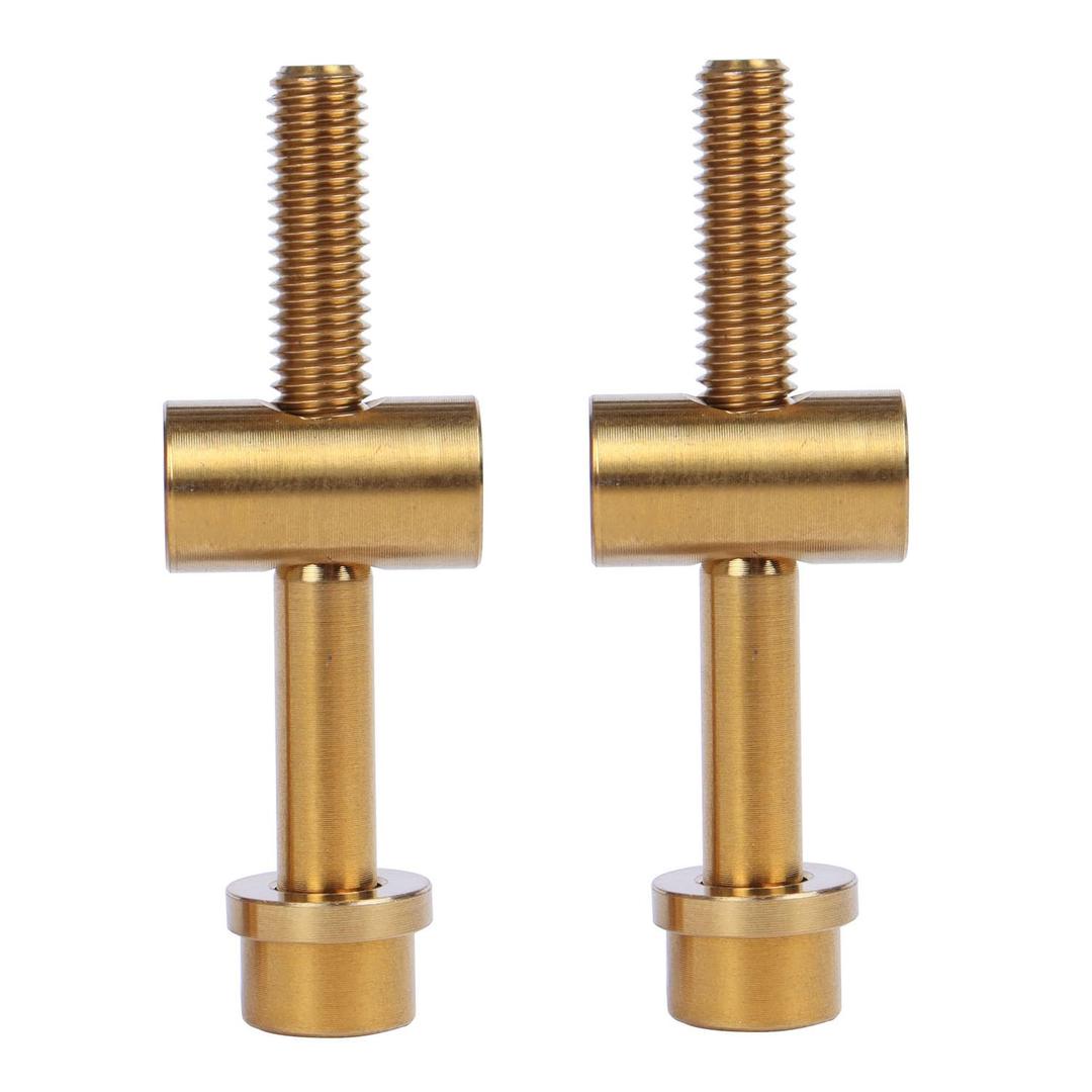 2PCS Titanium M5x40mm Bolt Nut Washer Bicycle SeatPost Fixed Bolt (Gold)