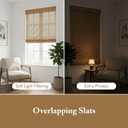 Madison Park 100% Bamboo Cordless Roman Shades Blinds, 27x64 Neutral