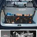 HOTOR Trunk Organizer for Car - Car Organizer, Foldable Trunk organizer for SUVs & Sedans, Sturdy Organization for Car Accessories, Tools, Sundries, Black, 3 Compartments, 31.9"12.6"10.6"