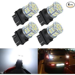 3157 LED Bulb White, Super Bright 3156 3057 3056 3047 4157 4057 4114 LED Bulb for Back Up Reverse Lights, Tail Brake Lights, Parking Signal Daytime Running Lights (Pack of 4)