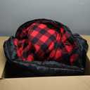 Cold Weather Sleeping Bag 100% Cotton Flannel XXL for Adults Big and Tall,Free Compression Sack (90" x 39" Left Zip, 0F Black)