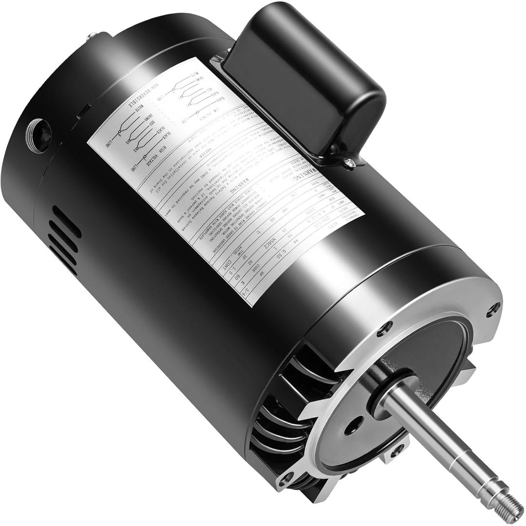 B625 Pool Pump Motor 0.75HP, Fit for Polaris PB4-60 0.75HP Single-Speed, 3450 RPM, N56CZ Frame, 230/115V, 6.0A (230V) / 12.0A (115V) Amps, Swimming Pool Motor
