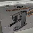 Espresso Machine with Milk Frother, 20 Bar Pressure Espresso Maker, with 44OZ Removable Tank, Compact Stainless Steel Coffee Machine for Home, Office, Latte, Cappuccino, Macchiato, Silver