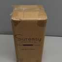 Sureasy 4 Ounce Ceramic Espresso Cups Set of 4 - Stackable Demitasse Cups with Saucers & Metal Stand, Coffee Cups for Latte, Tea, Dishwasher & Oven Safe, White