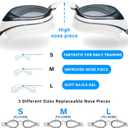 Seago Swim Goggles Shortsighted Swimming Goggles Anti Fog UV Protection Fit for Adult Men Women Youth, -8.0