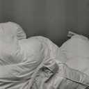 WhatsBedding 5 Inch Feather Bed Mattress Topper, Duck Feather Memory Foam Mattress Topper, Thickened Topper Layer, Full, 54x75 inches