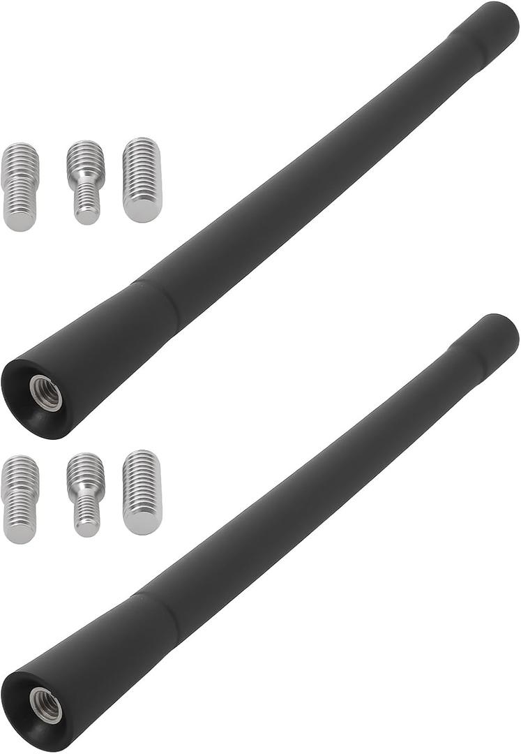 ECSiNG 2pcs 7" Short Motorcycle Antenna with Adapter Screws Compatible with Har-Ley Davidson 1989-2022
