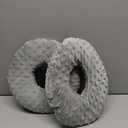 2 Pcs Ear Piercing Pillows for Side Sleepers with Holes Donut Shaped Pillow for Ear Pain Inflammation Pressure Sore Relief Side Sleeping Guard Lifesaver Tinnitus(Grey, Beaded Texture)