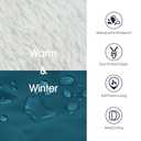 IECOii Large Dog Coat with Harness Built in Waterproof Windproof Dog Winter Coat, Fleece Lined Zip Snow Jacket for Dogs Thermal Outdoor Snowsuit Cold Weather Jackets Bulldog, Turquoise Green, L (Large(Chest:24.4 in))