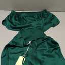 Ekouaer Silk Pajamas Set for Women Satin Backless Lingerie Pjs Cami Top and Shorts Nightwear (Medium, Blue Green)